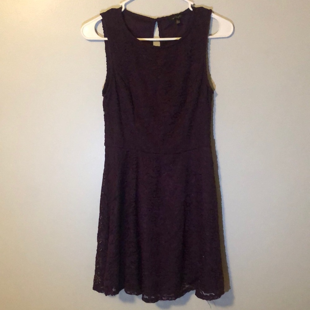 purple floral dress